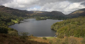 view across Grasmere from Loughrigg Terrace