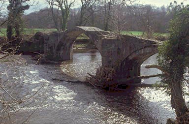 [photograph of Cromwell's Bridge, River Hodder]