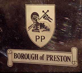 [photograph of Preston coat of arms]